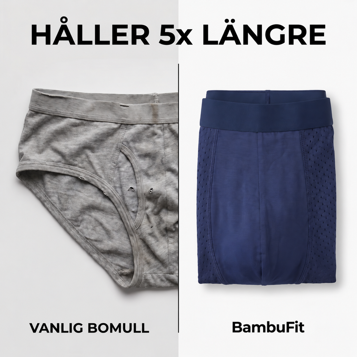BambuFit | Bambukalsonger herr, 10 par (köp 5, få 5 gratis)